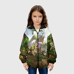 Куртка с капюшоном детская МАЙНКРАФТ ГЕРОИ ПРОТИВ ЗЛА, цвет: 3D-черный — фото 2