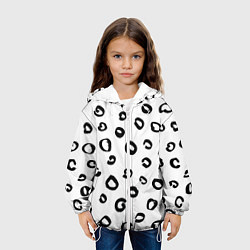 Куртка с капюшоном детская Леопардовый окрас, цвет: 3D-белый — фото 2
