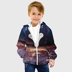 Куртка с капюшоном детская ДЕСТИНИ ЗЕМЛЯ ХАБ, СТРАННИК НАД ГОРОДОМ, цвет: 3D-белый — фото 2