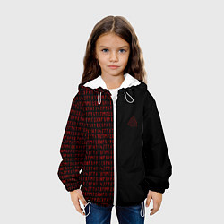 Куртка с капюшоном детская ВАЛЬКНУТ РУНИЧЕСКИЙ АЛФАВИТ, цвет: 3D-белый — фото 2
