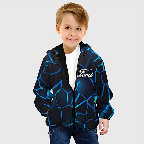 Детская куртка Ford 3D плиты с подсветкой / 3D-Черный – фото 4