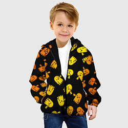 Куртка с капюшоном детская BOO! ПРИЗРАК, ПРИВЕДЕНИЕ ХЕЛЛОУИН ОРАНЖЕВЫЙ, цвет: 3D-черный — фото 2