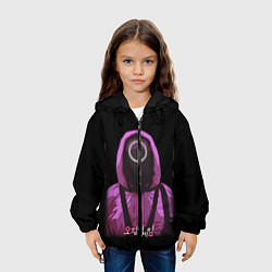 Куртка с капюшоном детская Squid Game Circle Guy, цвет: 3D-черный — фото 2