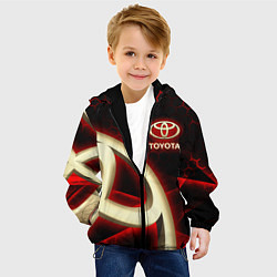 Куртка с капюшоном детская Тойота Toyota, цвет: 3D-черный — фото 2