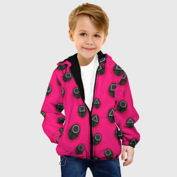 Куртка с капюшоном детская Игра в кальмара TКК, цвет: 3D-черный — фото 2