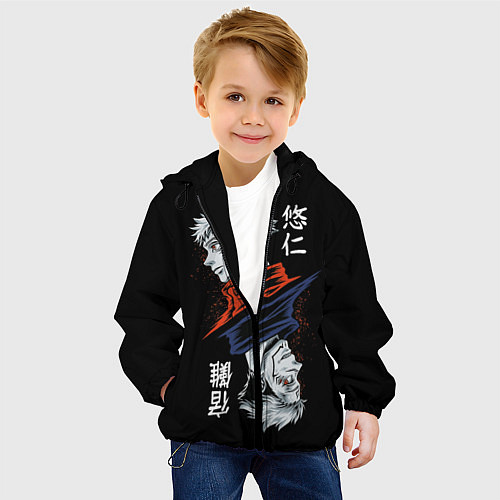Детская куртка ИТАДОРИ СУКУНА ITADORI SUKUNA МАГИЧЕСКАЯ БИТВА / 3D-Черный – фото 4
