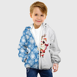 Куртка с капюшоном детская Подарок от Санты, цвет: 3D-белый — фото 2