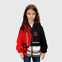 Куртка с капюшоном детская Camry Toyota glitch, цвет: 3D-черный — фото 2
