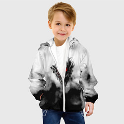 Куртка с капюшоном детская Берсерк: Облачно, цвет: 3D-белый — фото 2