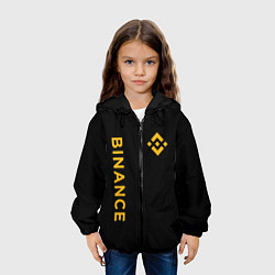 Куртка с капюшоном детская БИНАНС ЛОГО КАРБОН BINANCE LOGO, цвет: 3D-черный — фото 2