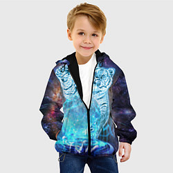 Куртка с капюшоном детская Звездный тигр, цвет: 3D-черный — фото 2