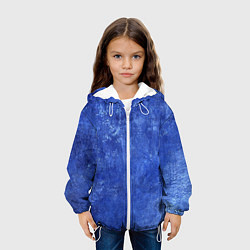 Куртка с капюшоном детская Ночная синева, цвет: 3D-белый — фото 2