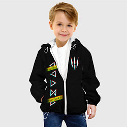 Куртка с капюшоном детская The Witcher: Glitch, цвет: 3D-белый — фото 2