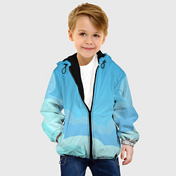 Куртка с капюшоном детская Небо после грозы, цвет: 3D-черный — фото 2