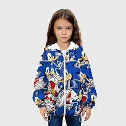 Куртка с капюшоном детская SONIC ПАТТЕРН СОНИК, цвет: 3D-белый — фото 2