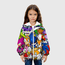 Куртка с капюшоном детская КИБЕР СОНИК CYBER SONIC ROBOT, цвет: 3D-белый — фото 2