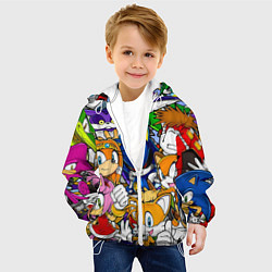 Куртка с капюшоном детская КИБЕР СОНИК CYBER SONIC ROBOT, цвет: 3D-белый — фото 2