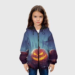 Куртка с капюшоном детская НОЧЬ ХЕЛОЛОУИНА, цвет: 3D-черный — фото 2