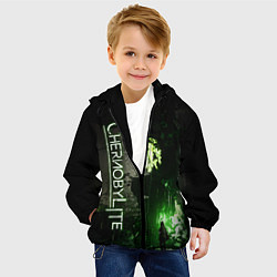 Куртка с капюшоном детская Chernobylite игра, цвет: 3D-черный — фото 2