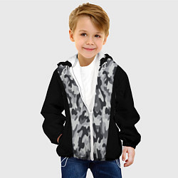 Куртка с капюшоном детская Стиль - Камуфляж, цвет: 3D-белый — фото 2