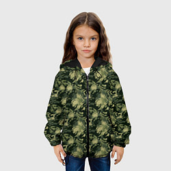 Куртка с капюшоном детская Крабы камуфляж, цвет: 3D-черный — фото 2