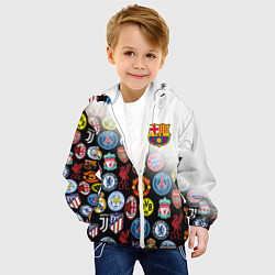 Куртка с капюшоном детская FC BARCELONA LOGOBOMBING, цвет: 3D-белый — фото 2