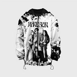 Куртка с капюшоном детская Maneskin Монэскин, рок - группа, цвет: 3D-черный