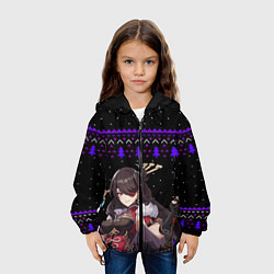 Куртка с капюшоном детская БЕЙ ДОУ НОВОГОДНИЙ, цвет: 3D-черный — фото 2
