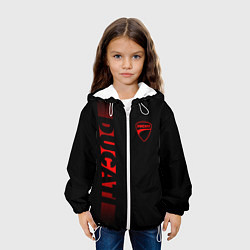 Куртка с капюшоном детская DUCATI BLACK RED LINE, цвет: 3D-белый — фото 2