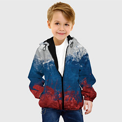 Куртка с капюшоном детская Россия Абстракция Russia Abstraction, цвет: 3D-черный — фото 2
