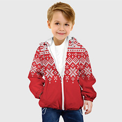 Куртка с капюшоном детская Knitted Pattern, цвет: 3D-белый — фото 2