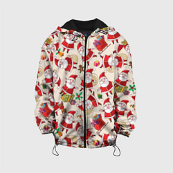 Куртка с капюшоном детская Дед Мороз!, цвет: 3D-черный