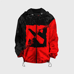 Детская куртка DOTA 2 RED BLACK LOGO, БРЫЗГИ КРАСОК