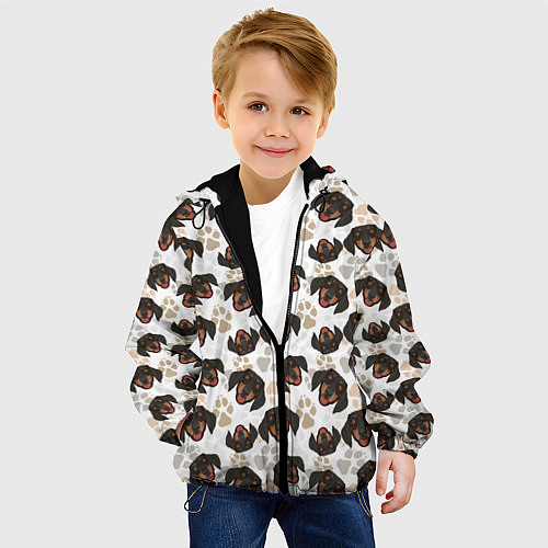 Детская куртка Такса Dachshund Dog / 3D-Черный – фото 4