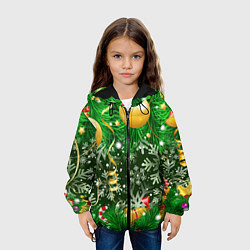 Куртка с капюшоном детская Новогоднее Настроение Елка, цвет: 3D-черный — фото 2