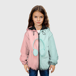 Куртка с капюшоном детская Музыкальное настроение, цвет: 3D-черный — фото 2