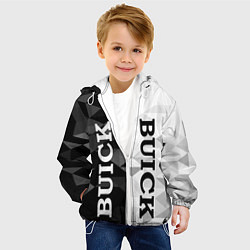 Куртка с капюшоном детская Buick Black And White, цвет: 3D-белый — фото 2