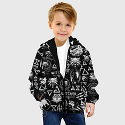Куртка с капюшоном детская ВЕДЬМАК ЛОЛГОБОМБИНГ THE WITCHER, цвет: 3D-черный — фото 2