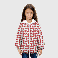 Куртка с капюшоном детская Модная гусиная лапка, цвет: 3D-белый — фото 2