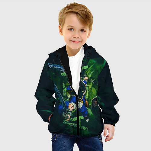 Детская куртка Аста Черный клевер Black clover / 3D-Черный – фото 4