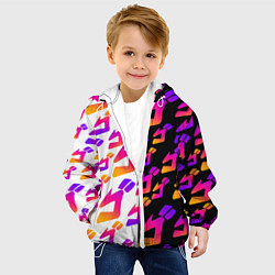 Куртка с капюшоном детская JOJO BIZARRE ADVENTURE ДЖО ДЖО УЗОР, цвет: 3D-белый — фото 2