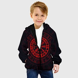 Куртка с капюшоном детская Красный Вегвизир, цвет: 3D-черный — фото 2
