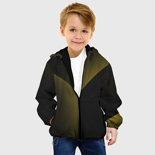 Детская куртка Градиентные полосы / 3D-Черный – фото 4