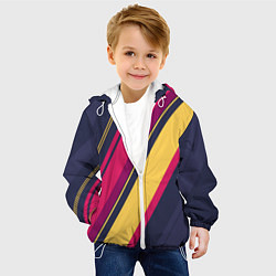 Куртка с капюшоном детская Геометрический Строй, цвет: 3D-белый — фото 2