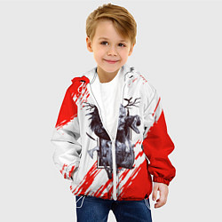 Куртка с капюшоном детская Валкнут, цвет: 3D-белый — фото 2