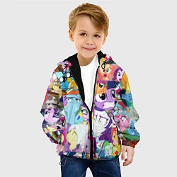 Куртка с капюшоном детская My Little Pony Персонажи, цвет: 3D-черный — фото 2