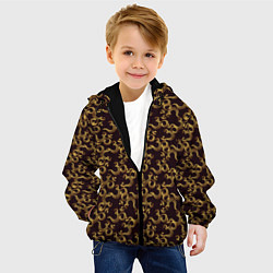 Куртка с капюшоном детская Ом Аум - Сакральный Символ, цвет: 3D-черный — фото 2