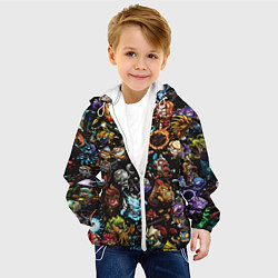 Куртка с капюшоном детская DOTA 2 ВСЕ ПЕРСОНАЖИ В ЦВЕТЕ, цвет: 3D-белый — фото 2