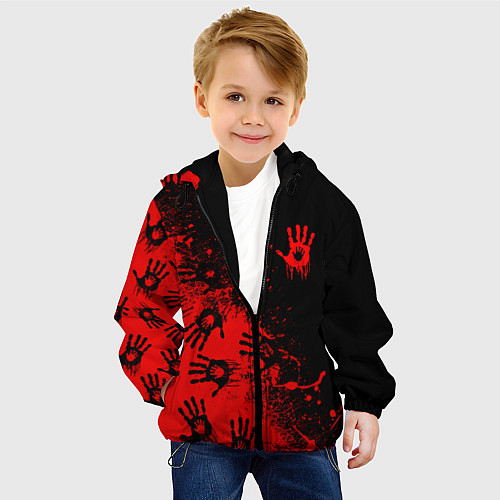 Детская куртка Death Stranding Отпечаток рук паттерн / 3D-Черный – фото 4