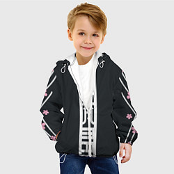 Куртка с капюшоном детская ЧЕРНЫЕ ДРАКОНЫ BLACK DRAGON, цвет: 3D-белый — фото 2